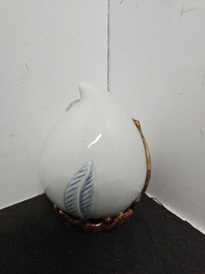 Vintage Large Peach-Form Porcelain Water Dropper With Maker's Mark