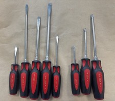 Craftsman Professional Flat Head Screwdriver Set Red And Black - 8 Pieces