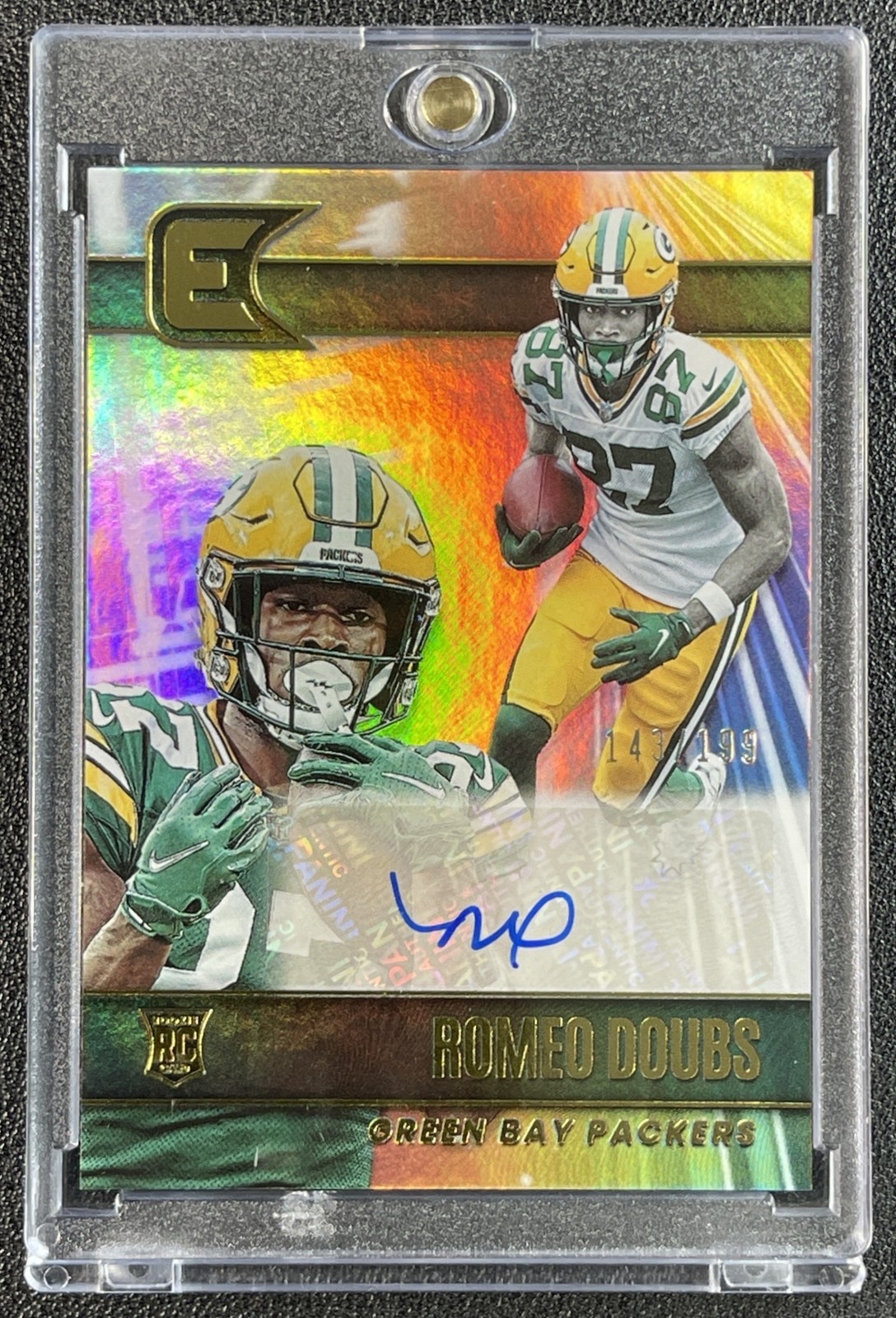 ROMEO DOUBS 2022 PANINI CHRONICLES ESSENTIALS ROOKIE AUTO RC 143/199 PACKERS