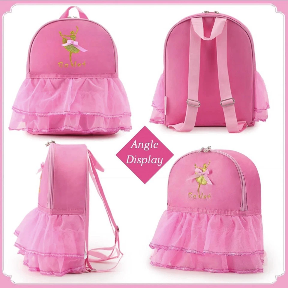 Cute Ballet Dance Bag Princess Backpack Pink Shoulder Bag Girls - Image 2 of 4