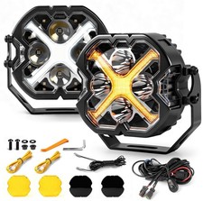 X-style 6 Inch 240wpair Led Pod Lights White And Amber Drl Offroad Lights Kit X-style 6 Inch 240wpair Led Pod Lights White And Amber Drl Offroad Lights Kit