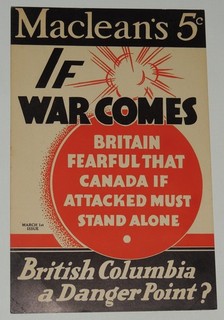 WW2 Canadian Propaganda Poster Storefront Display Macleans British Columbia
