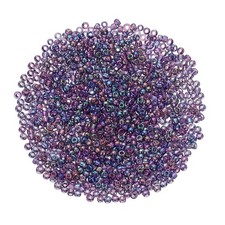 1600Pcs Glass Seed Beads, 2mm 11/0 Loose Mini Spacer Beads, Purple AB