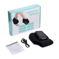 Electric Heating Ankle Guard 3 Levels Hot Compress Vibration Massage Cordless Fo