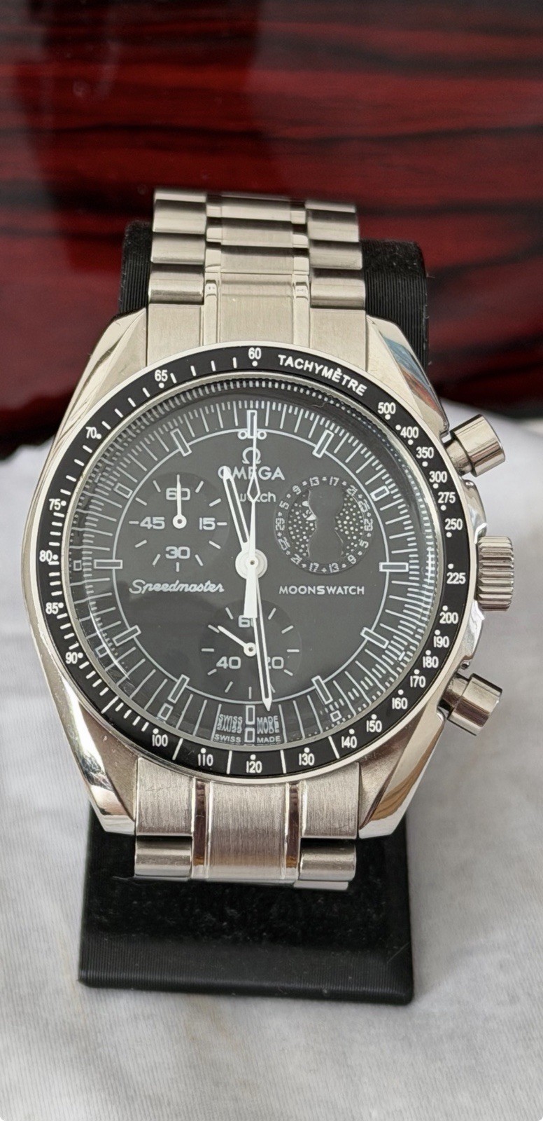 OMEGA Swatch MoonSwatch Speedmaster Moonswatch Steel Mod Watch x - vintagewatches.pk