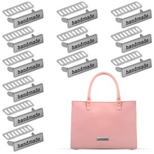 Handmade Metal Rectangle Tags Label 12PCS Use for Sewing DIY Craft Black
