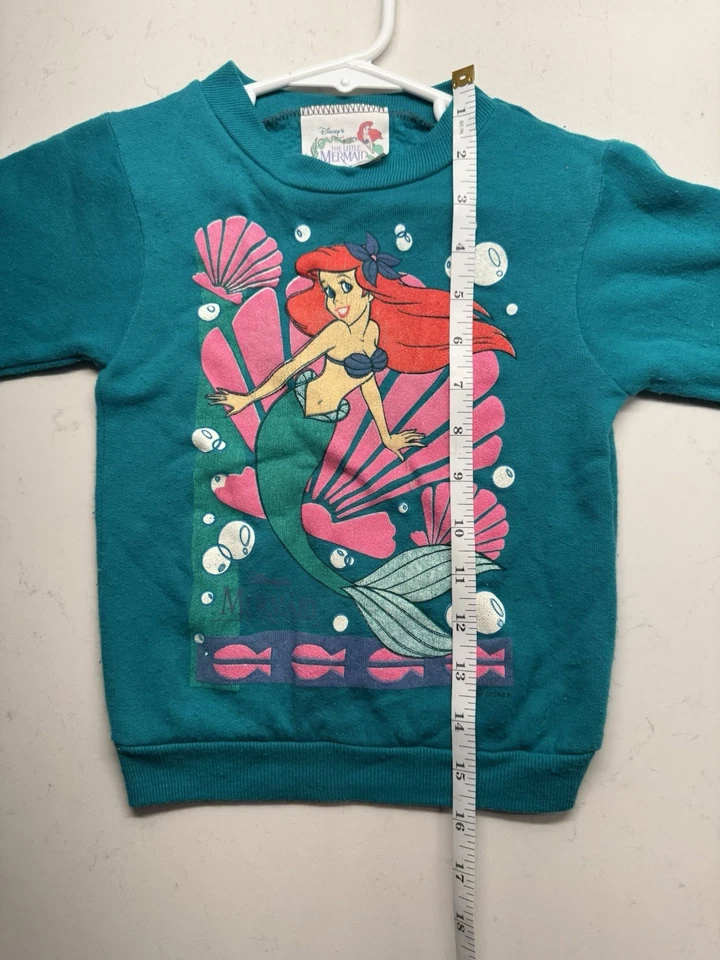 Disney The Little Mermaid Toddler Crewneck Sweater Vintage 90s - Image 4 of 4