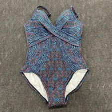 MIRACLESUIT Captivate One Piece Romani Swimsuit Women's Size 8 Multi