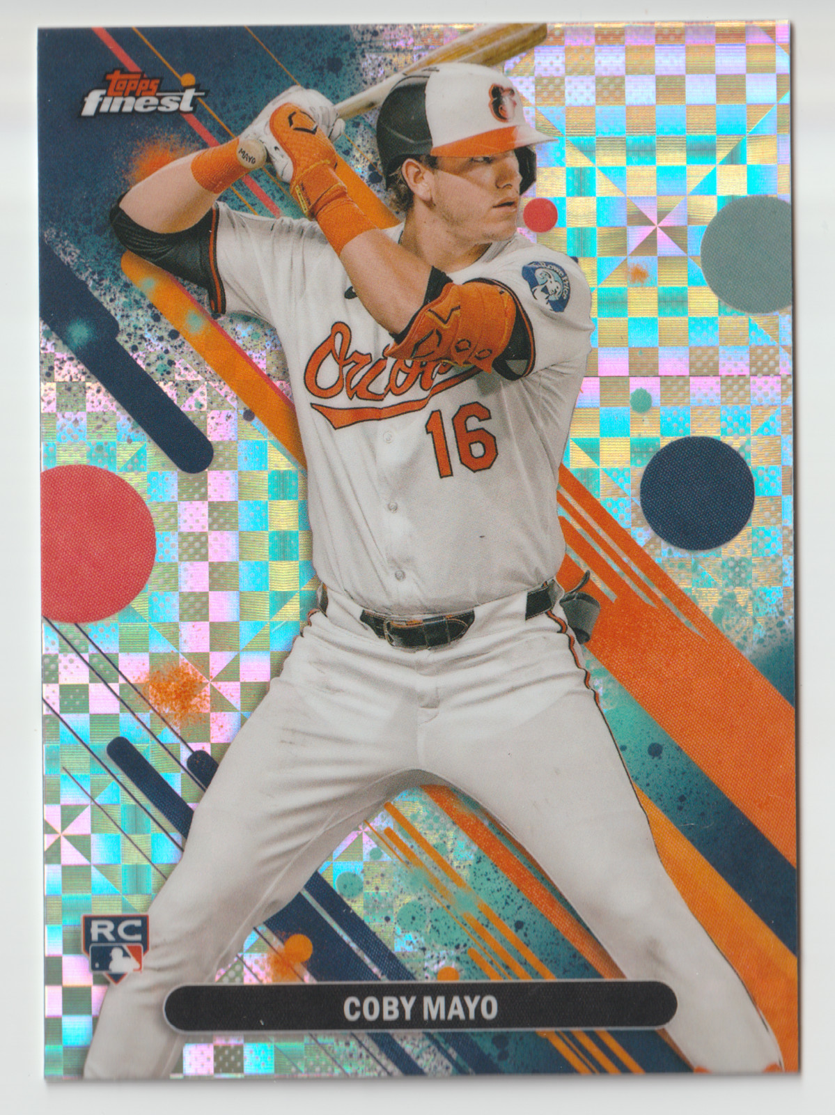 2025 Topps Finest #26 Coby Mayo RC Checkerboard Refractor