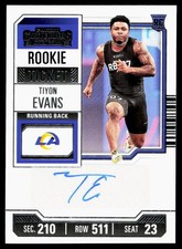 2023 Panini Contenders #261 Tiyon Evans Rookie Ticket Auto
