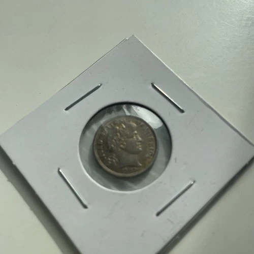 1909-S BARBER silver U.S. dime. Original uncleaned VG. #nd1