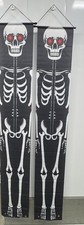 Halloween Skeleton Hanging Porch Banners Outdoor Front Door Wall Decor Pair