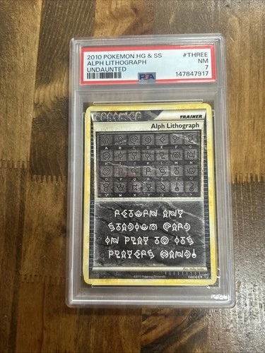 GRADED PSA 7 2010 Pokemon HG & SS Alph Lithograph Undaunted #THREE