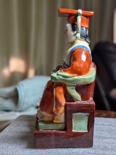 Vintage Mazu Chinese Sea Goddess Of Love 11" Tall Handpainted Porcelain Statue - Picture 4 of 8