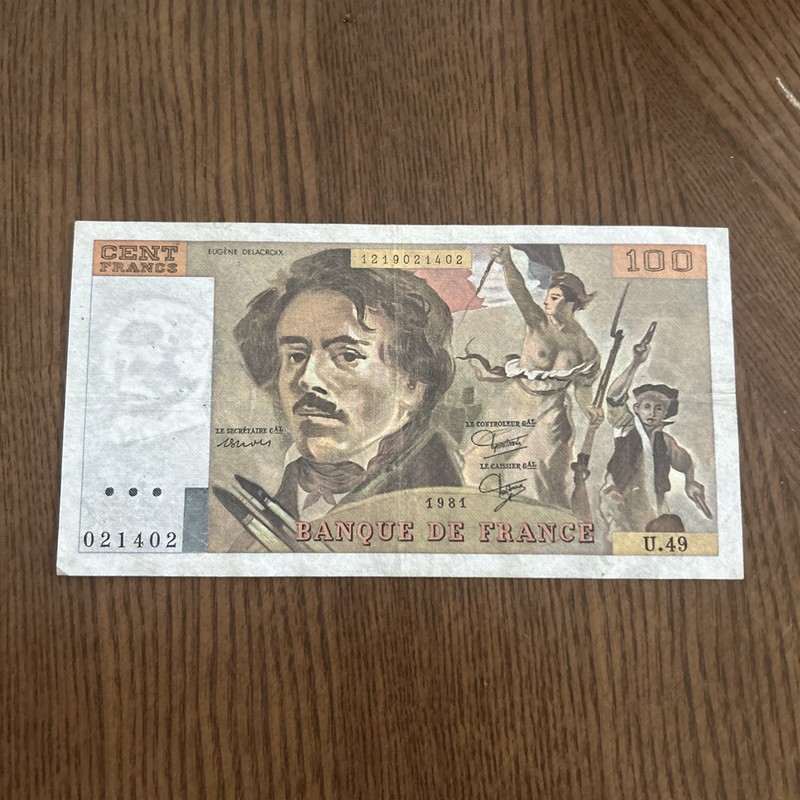 Banque de France 100 Francs 1981 Circulated Banknote France Uncertified Ungraded