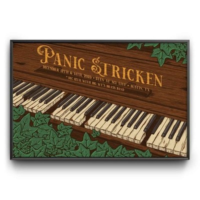 Panic Stricken Austin TX 2025 Poster Piano Art Wall Print Music Fan Gift
