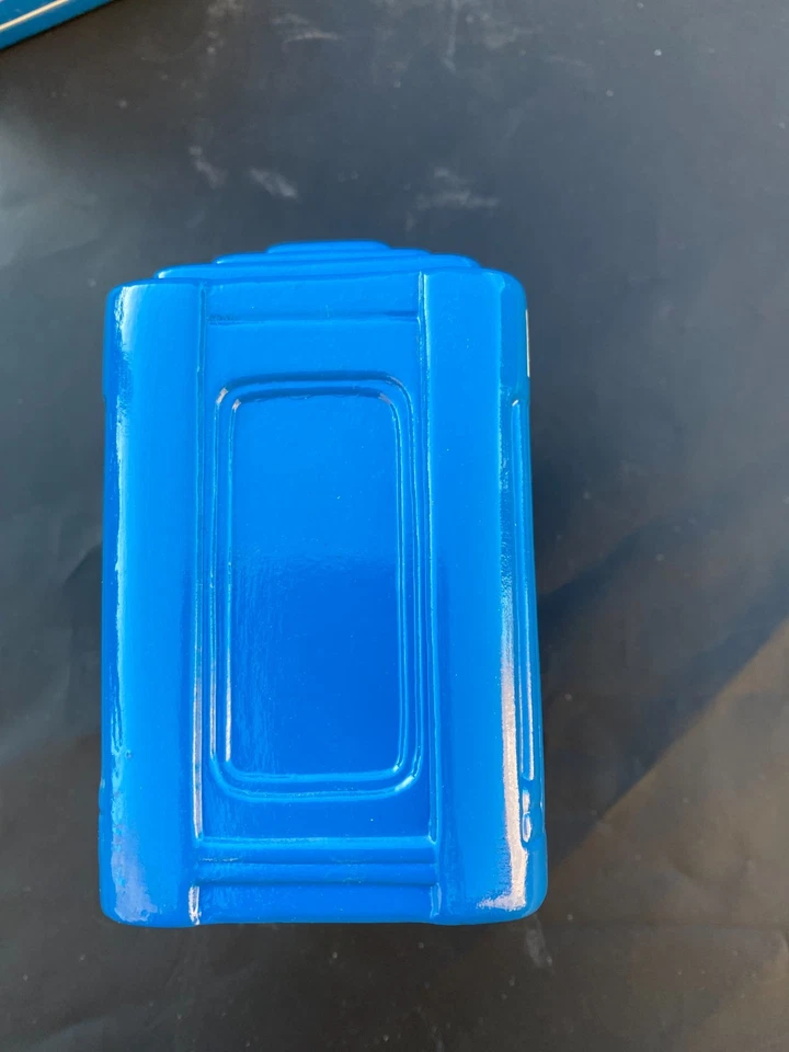 BOITE A LETTRE MINIATURE " modèle 1930 "CERAMIQUE + BOITE POUR POUPEE ANCIENNE - Photo 4/4