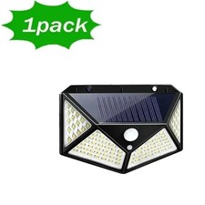 Solar Power PIR Motion Sensor Wall Lights 100LED Outdoor  Security Lamp UK