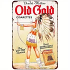 [Vintage Metal Sign] Vintage 8 X 12 Tin Metal Signs | 1939 Old Golden Cigarette