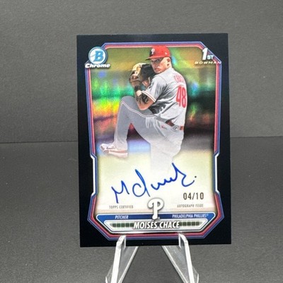 Moises Chace 2026 1st Bowman Chrome True Black  Auto /10 #CPA-MCH Phillies