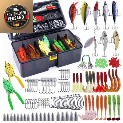 Plusinno Fishing Lure Set 302 Stück VIB Wobbler Spinning Bait