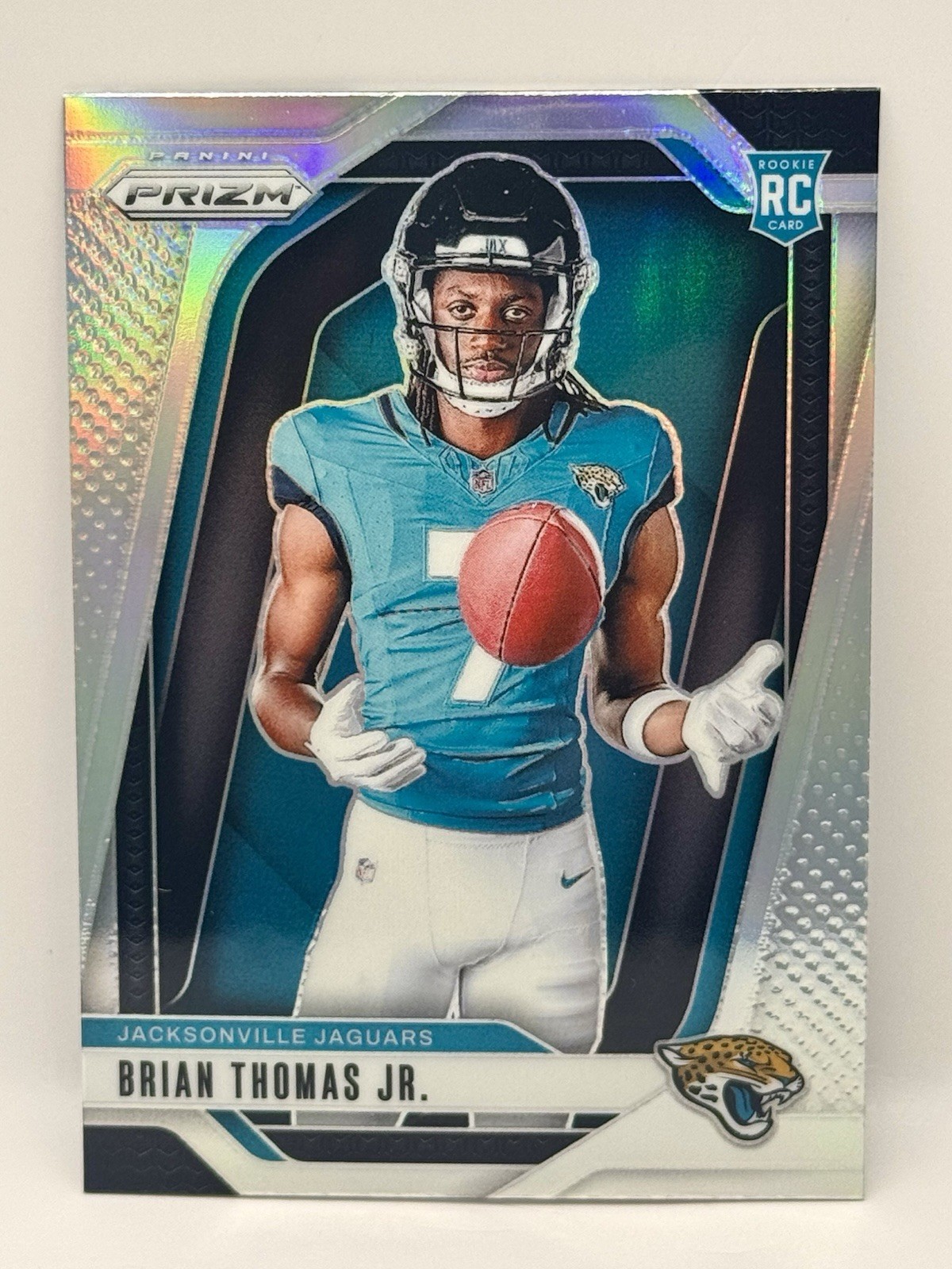 2024 Panini Prizm Brian Thomas Jr Silver Prizm Variation Rookie #8 Jaguars RC SP