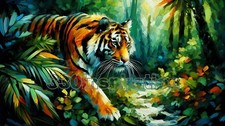 Photo Digital Product Desktop Wallpaper Background Picture Tiger Jungle #A475