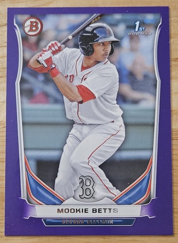 Mookie Betts 2014 Bowman 1. Bowman Prospects lila Randkarte # BP109