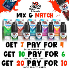 IVG E Liquid 50/50 10ml Vape Jucie 3mg/ 6mg / 12mg | 50/50 | Mix Selections | UK