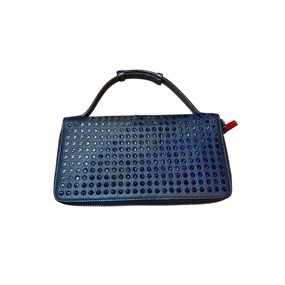 Christian Louboutin XL с заклепками многоцветный темно-синий Panettone застежки бумажник ручки - Изображение 2 из 4