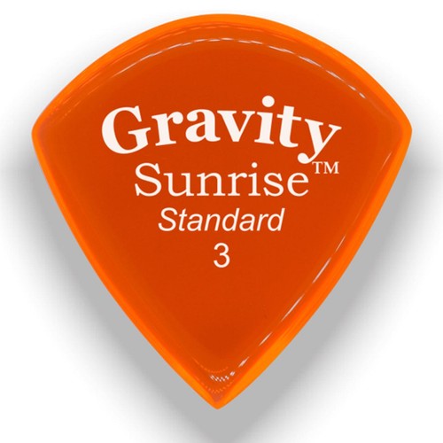 Used Gravity Picks Sunrise Standard Polished Pick, 3mm, Orange