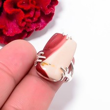 Mookaite - Australia Gemstone 925 Sterling Silver Ring S.8 R102568