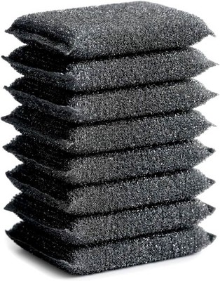 8 Pack Non Scratch Grey Sponges for Kitchen & Cookware