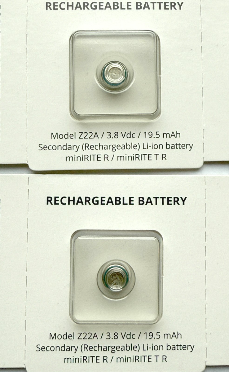 New, 2 pcs OEM for Oticon Z22A, LI-ION Rechargeable Battery, Z22