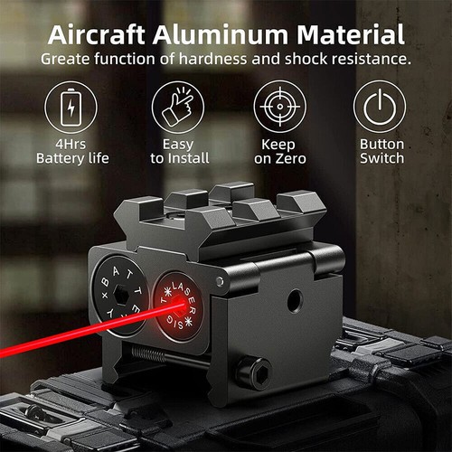 Mini pistolet airsoft lunette de visée laser point rouge chasse 20 mm rail Picatinny et base