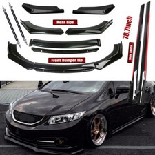 Front Bumper Lip Spoiler Splitter79side Skirts Rear Lip For 2013-15 Honda Civic