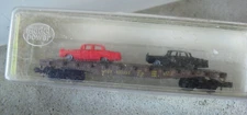 Model Power N Scale ATSF Flat Car with 2 Cars NIB 4010