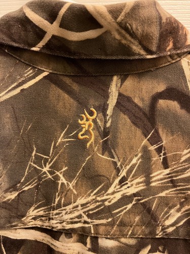 Browning Wasatch Long Sleeve Button Up Advantage Max 4 HD Camo Shirt Size S 34 - Picture 5 of 6