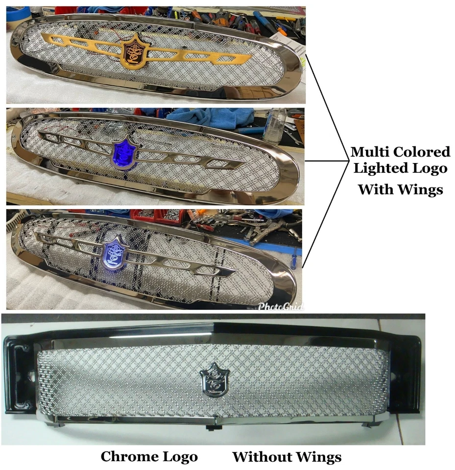Buick Centurion/Electra 1972 - Tiarra Grillas malla de 2 hilos con logotipo cromado Foto 3 de 4