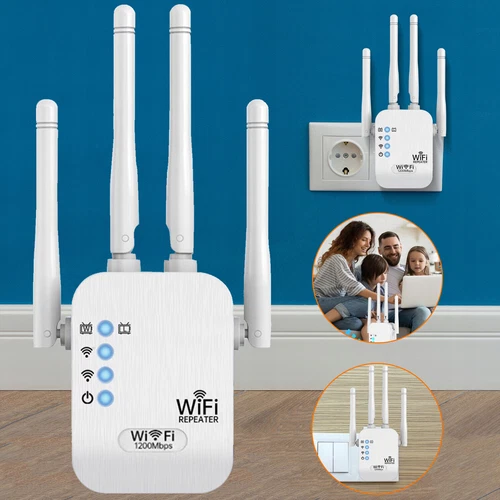 WiFi Signalverstärker 1200Mbps WLAN Extender Repeater WiFi Verstärker Router DHL