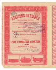 Ateliers du Roeulx S.A. – Akcja założycielska – od lutego 1910 roku – budowa wagonów !