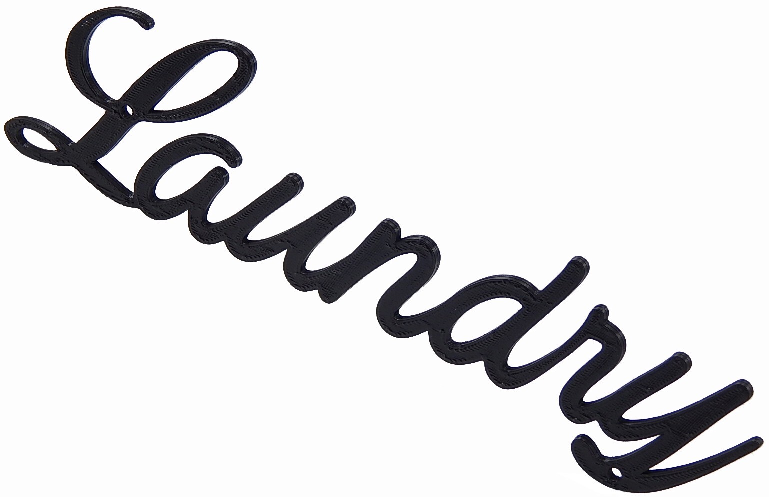 Laundry Room Word Art Sign Home Decor Wall Hanging Cursive Script