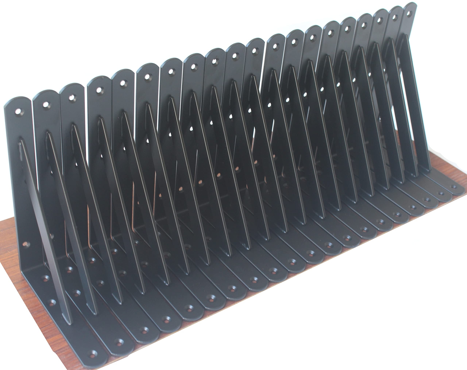 12 Pack L8 X H 6 Black Heavy Duty Shelf Brackets with Screws Metal Shelf Brack