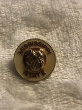 Vintage Mississipi State Bulldogs label pin mascot football basketball