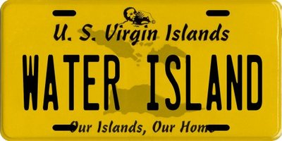 #ad Water Island U.S. Virgin Islands Aluminum License Plate $14.95