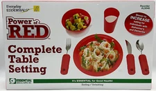 Power of Red Complete Table Setting for Users w/ Decreased Motor Skills ~ NEW