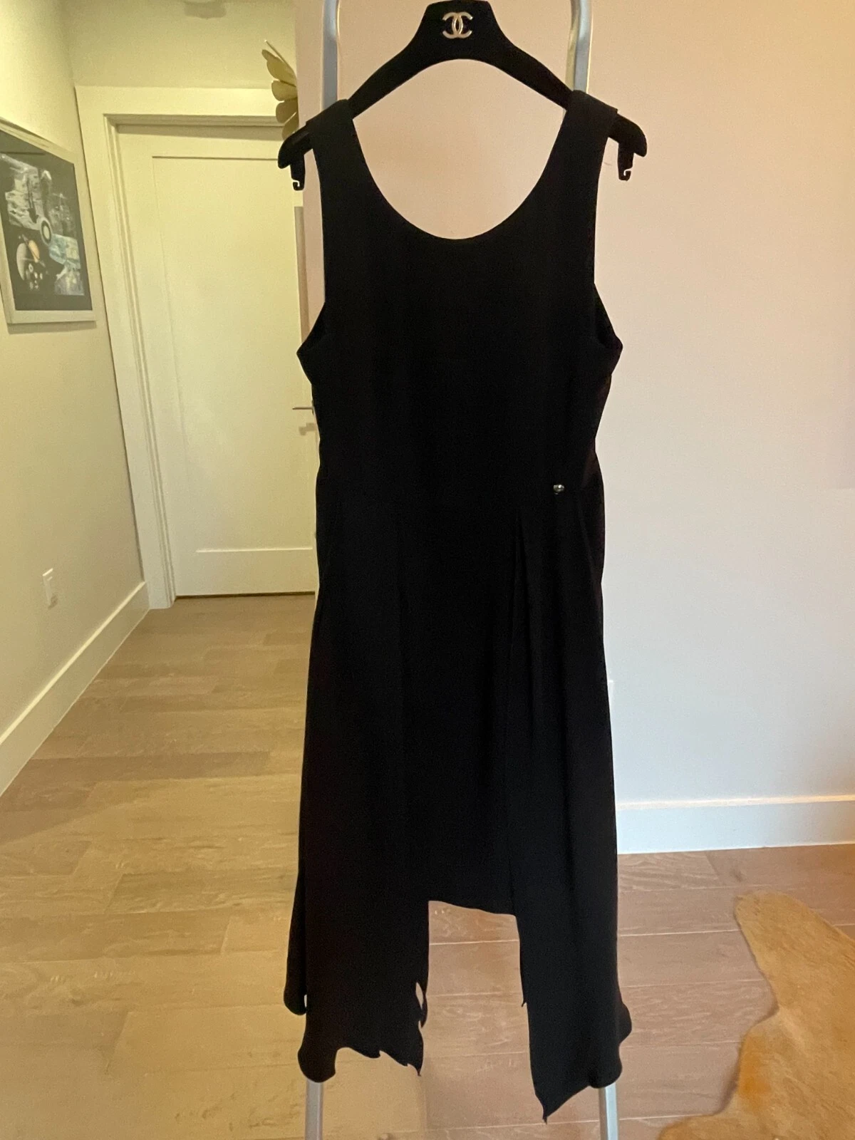 Abito CHANEL Authentic 15C P50600V37527 doppio crepe 100% seta taglia 40 $4.450