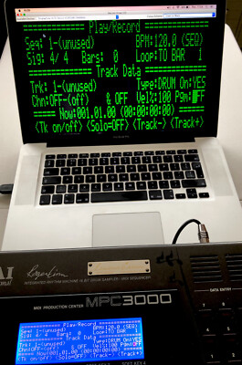 Akai MPC3000 Virtuelle LCD Auswahl Platine Für Sampler Can Spiegelung IN Your PC