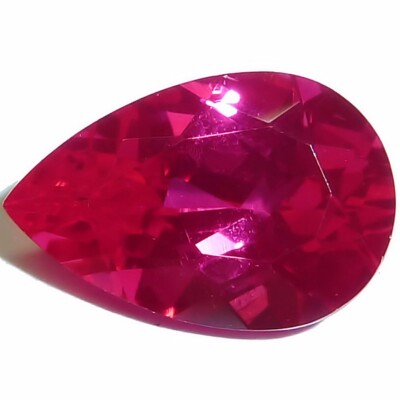 Lab Created Ruby Pear (6 options) Faceted Loose Gems since 1989 USA