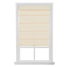Cordless Cotton Twill Roller Roman Shade - 4 Colors, 5 Sizes